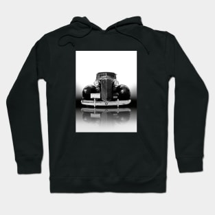 1940s classic car in black and white - Cadillac Hoodie